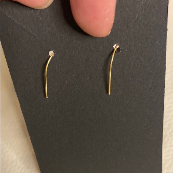 Tortoise Acrylic Hoop Earrings Gold Wire Minimalist Modern Statement Jewelry - Picture 8 of 8